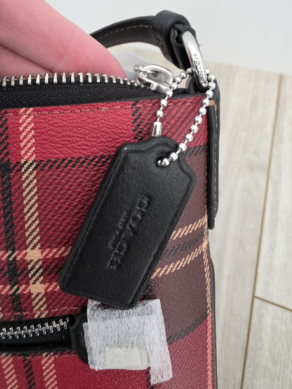 NWT Coach Rowan File Bag - Red Tartan Plaid Crossbody (Brand New) - Picture 6 of 10